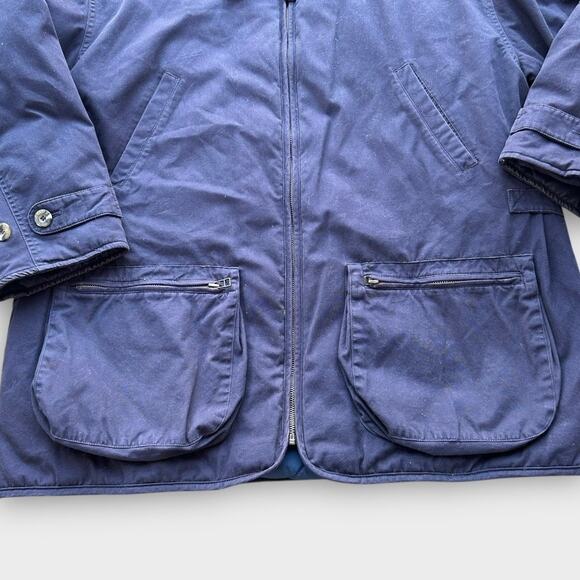 Vintage Eddie Bauer Down Filled Barn Coat Chore Field Jacket Navy Men's size XL - Picture 3 of 12